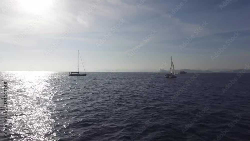 boats in the open sea