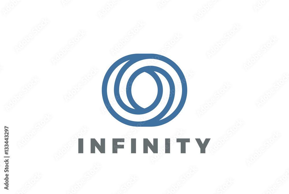 O letter Logo infinite shape design vector Linear style O letter Logo infinite shape design vector Linear style