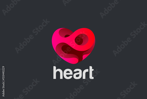 Heart Logo design vector. Valentine day love. Cardiology Medical