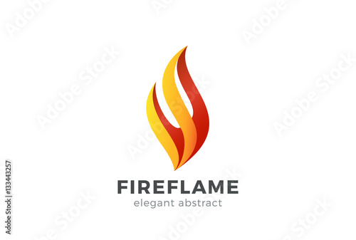 Fire Flame Logo design vector. Abstract Elegant element icon