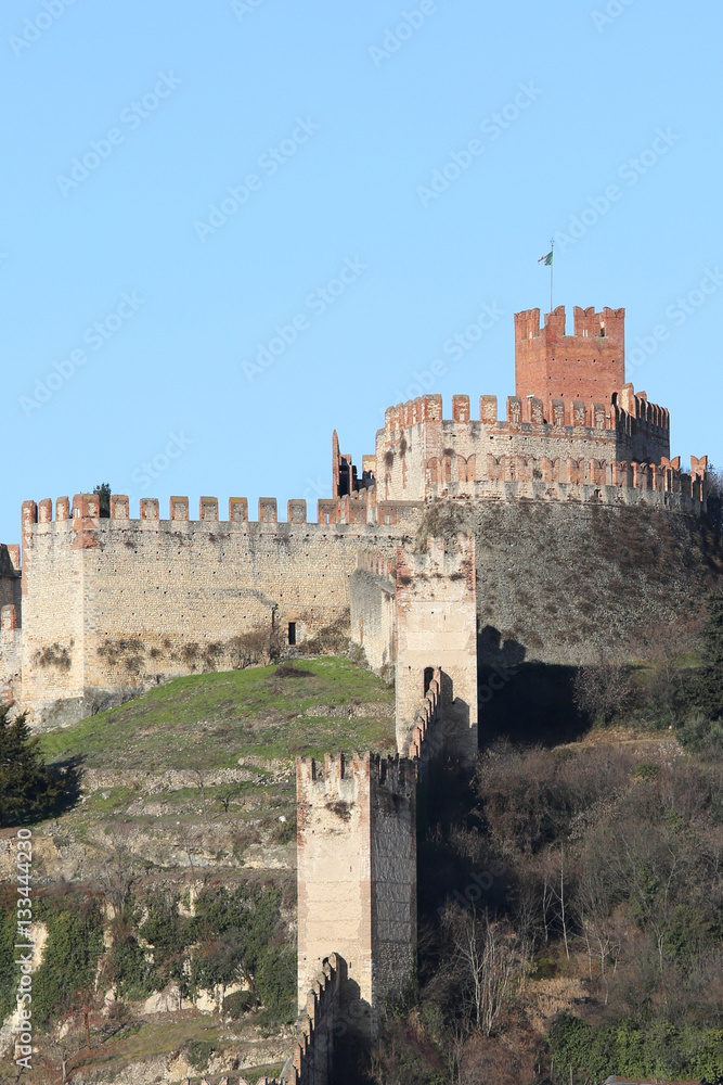 Soave Verona Italy Ancient Castle with old walls