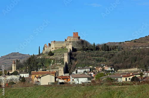 fantastic view of the Castle of Soave in the Province of Verona