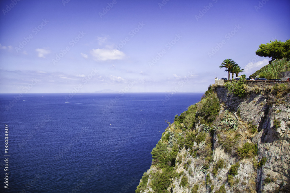 Vue de la côte de Sorrente, Campanie, Italie