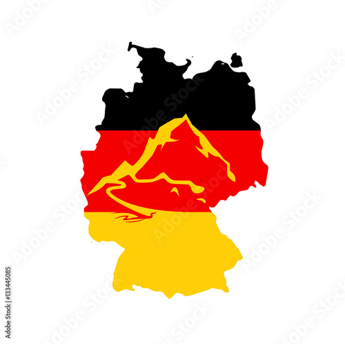 Flag of Germany with Captio...