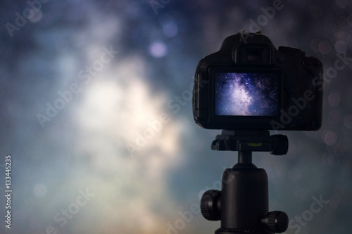 Astrophotography. Space Astronomy Long exposure photography. photo