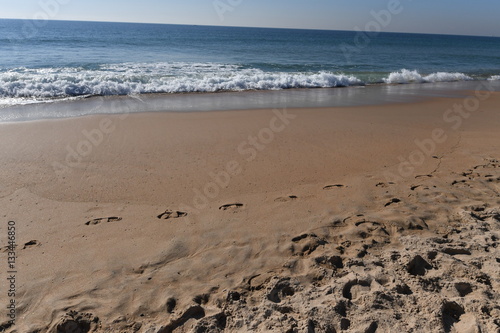 Footprints on the beach