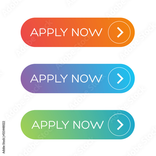 Apply Now button set vector