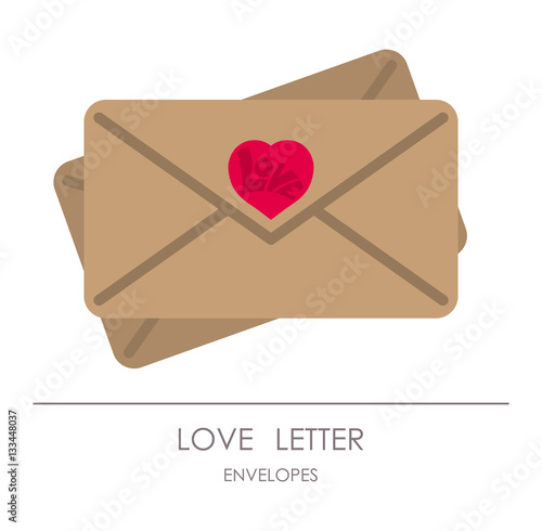 Two envelope. Love Letter.