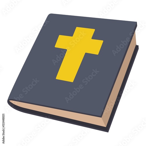 Bible icon, cartoon style