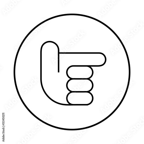 Hand - Zeigefinger - Kreis - Piktogramm