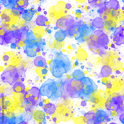  Watercolor seamless pattern.  Watercolor  illustration
