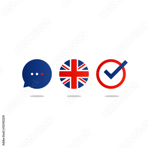 English language courses advertising concept. Fluent speaking foreign language