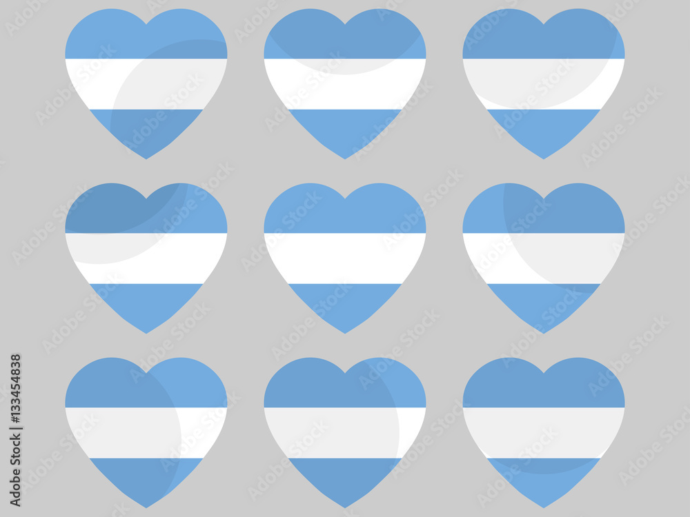Heart with the flag of Argentina. I love Argentina. Vector illustration Heart with the flag of Argentina. I love Argentina. Vector illustration