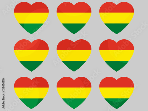 Free Download Heart with the flag of Bolivia. I love Bolivia. Vector illustration - GFXLoad