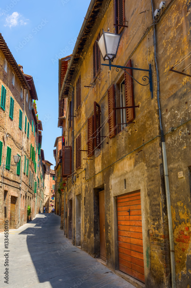 Fototapeta premium alley in the old town of Siena