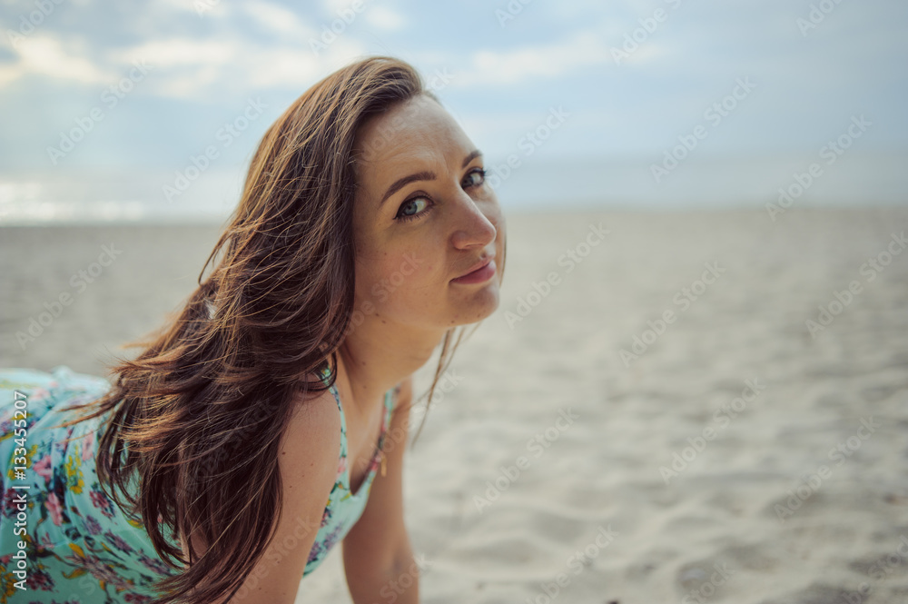 Young woman on a beach Young woman on a beach