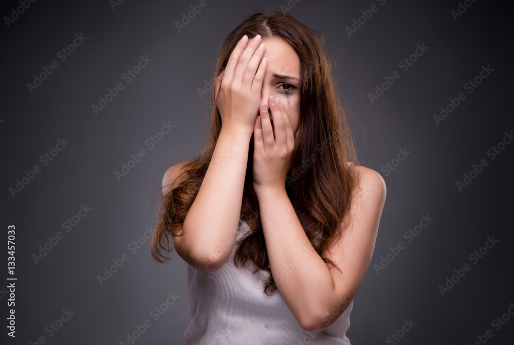 Woman in violence and discrimination concept Woman in violence and discrimination concept