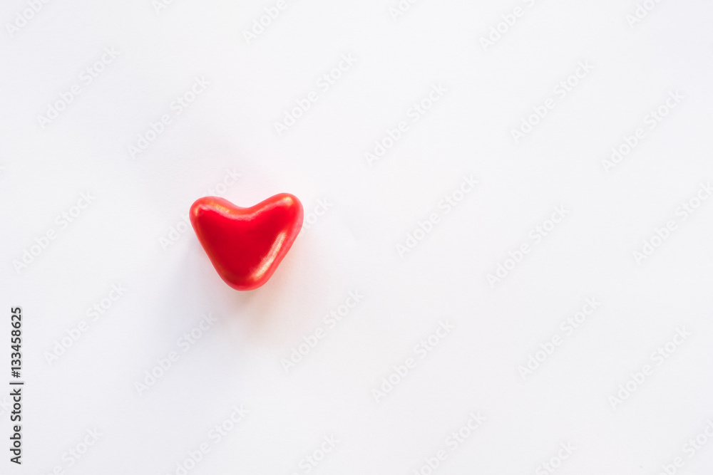 heart of love on white background