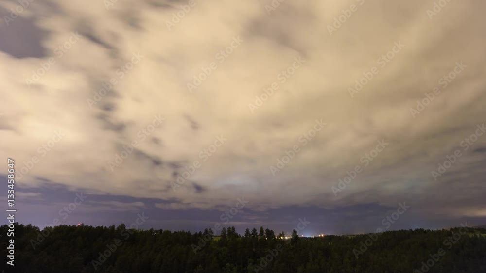 Distant Thunderstorm at Night