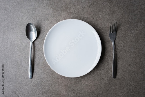 Wallpaper Mural Spoon and Fork Tied on a White Napkin on Wooden Table Torontodigital.ca