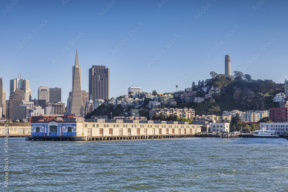 San Francisco skyline from the Alcatraz ferry