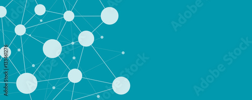 abstract social network connection banner background concept