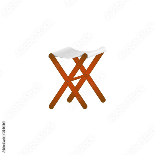 Folding wooden chair in retro design
