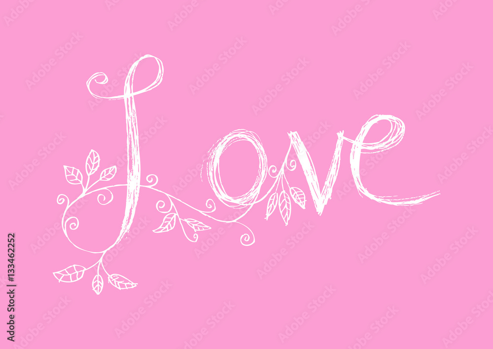 Letters love with floral Letters love with floral