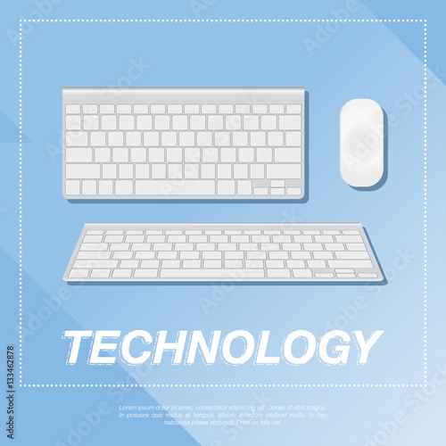 Keyboard and mouse design illustration