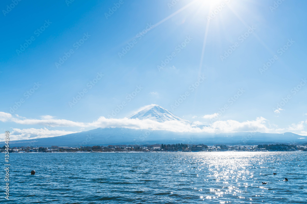 Mountain Fuji San at  Kawaguchiko Lake.