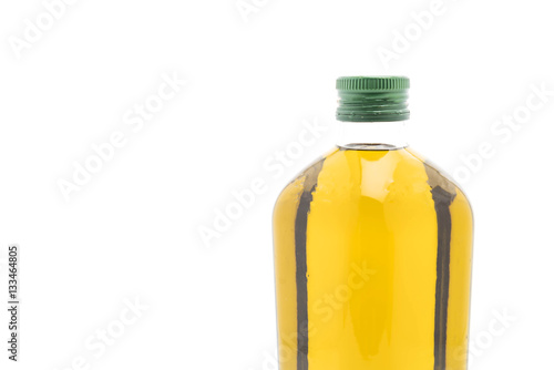 Olive oil bottles isolated on white