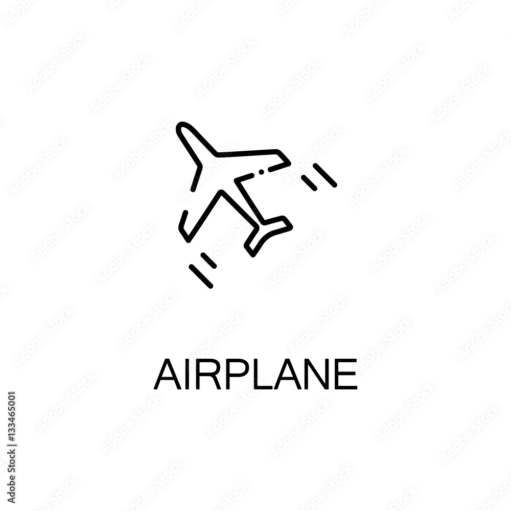 Airplane line icon