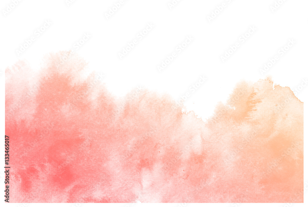 Abstract cream watercolor on white background.The color splashing on ...