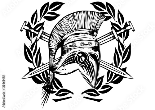 Legionnaires helmet crossed swords