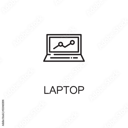 Laptop line icon