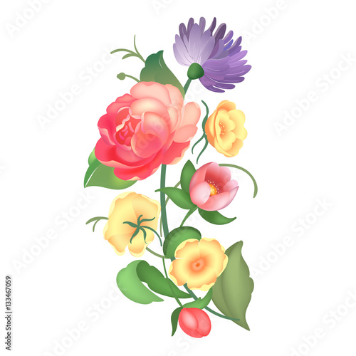 Flower arrangement. Vector illustration