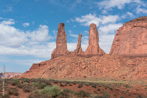Three Sisters in Monument Valley, Arizona