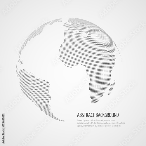 World map vector infographics template with internet connections