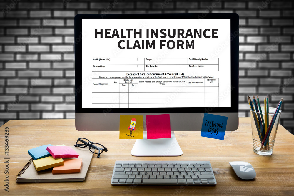 CLAIMS Health insurance form , claims document of the customer CLAIMS Health insurance form , claims document of the customer