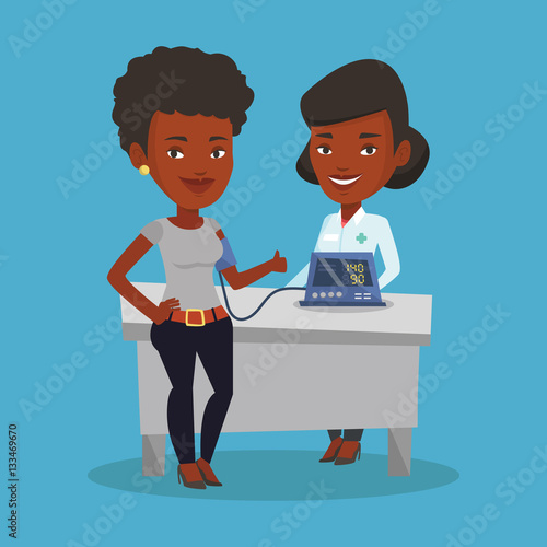 Blood pressure measurement vector illustration.