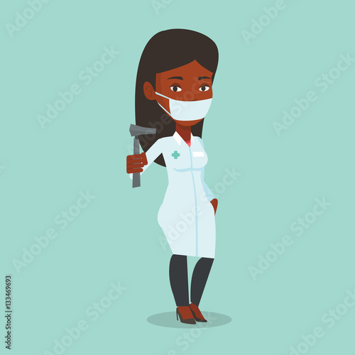 Ear nose throat doctor vector illustration.