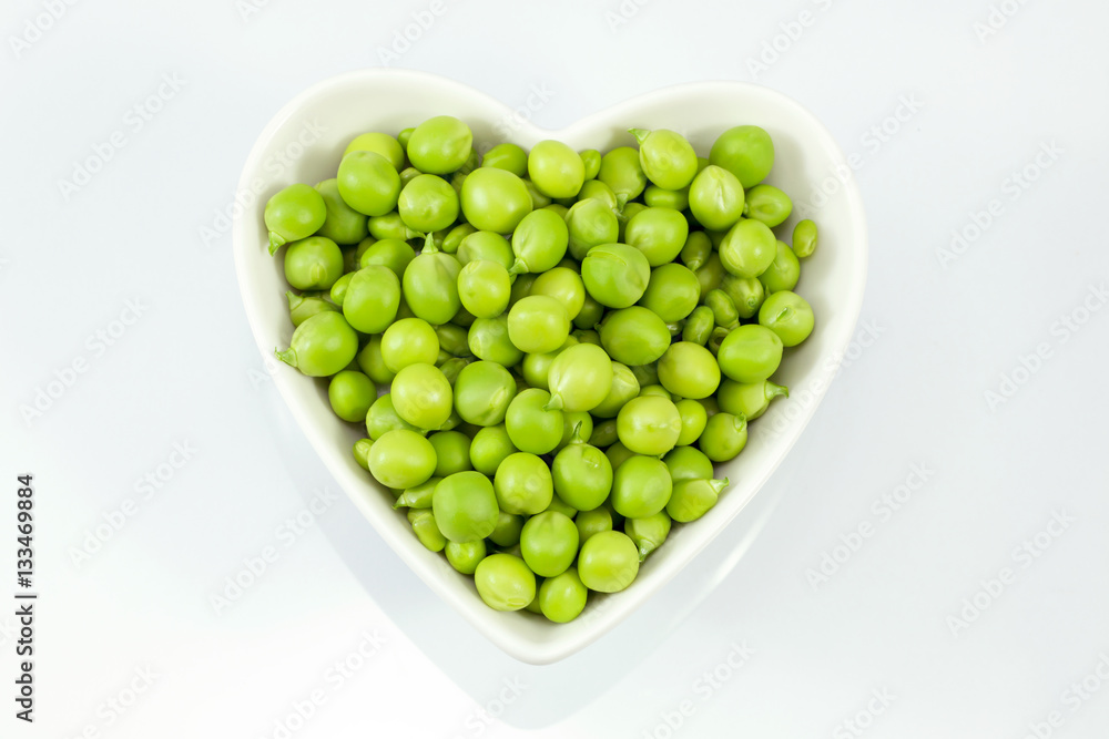 sweet peas on white background