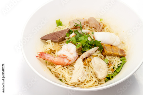 Chinese Stir Fry Noodles isolated