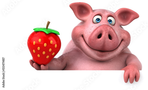 Fun pig - 3D Illustration