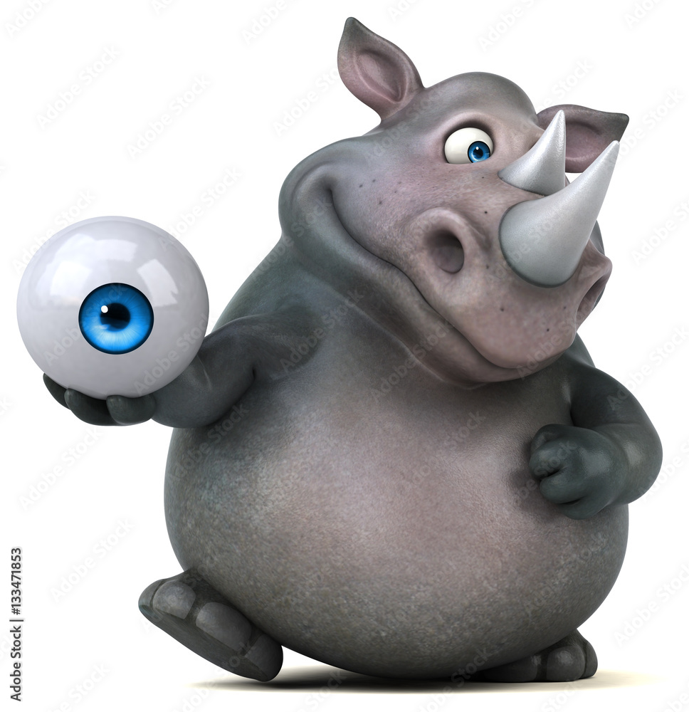 Fun rhinoceros - 3D Illustration Fun rhinoceros - 3D Illustration