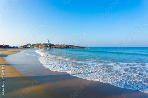 Kovalam Beach Life Guard Aid Post Ocean Outcrop H