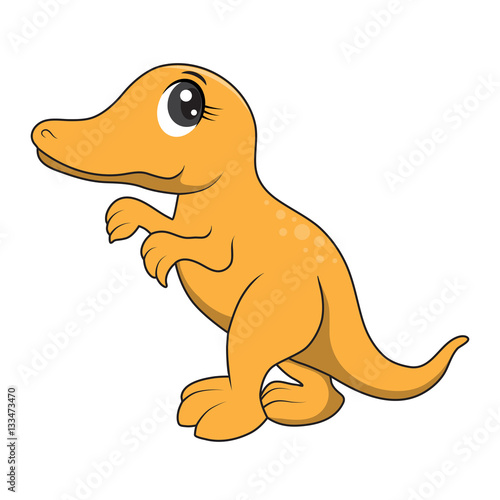 illustration of cute dinosaurs cartoon EPS10 File on white backg