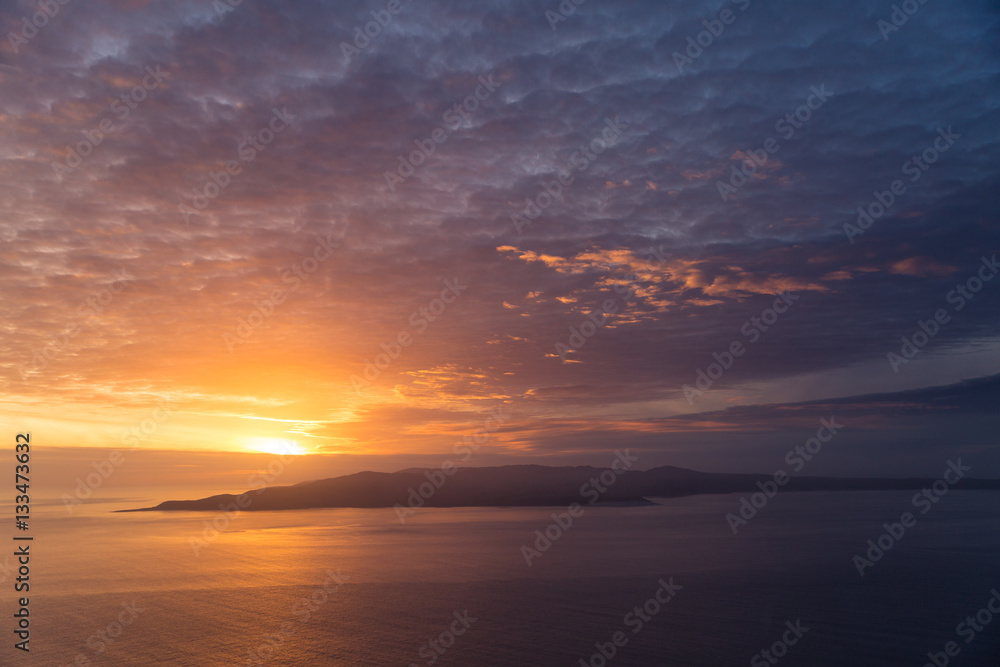 Sunset over Santa Rosa Island in the Channel Islands National Park
