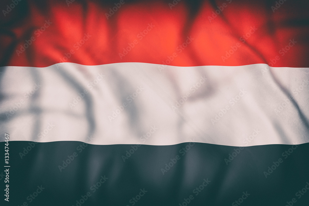 Obraz premium Republic of Yemen flag waving