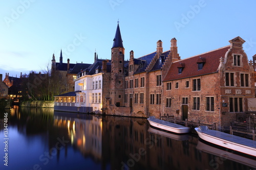 Classic view of Bruges, Belgium
